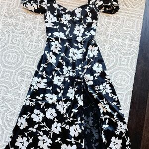 Bardot Black and White Floral Maxi Dress
